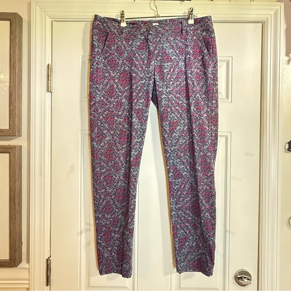Cabi Women’s Pants Color Pink Blue Gray Size 8 Beautiful Design - Picture 1 of 6